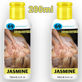 Jasmine Erotic Massage Oil - Set of Two 100ml Bottles reviews and discounts sex shop