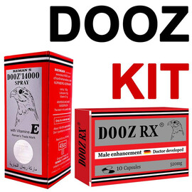 DOOZ Kit - DOOZ 14000 Delay Spray & DOOZ Rx 10 Erection Capsules reviews and discounts sex shop