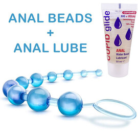 Anal rosary Blue Fancy + Anal Bio lubricant reviews and discounts sex shop