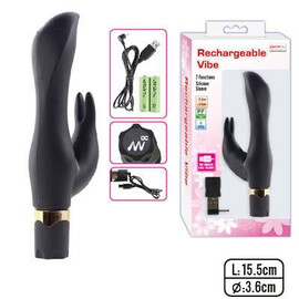 Vibrator Lux Rechargeable Vibe Black 15.5 cm reviews and discounts sex shop