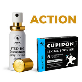 STUD 100 - Last Longer and Enjoy Intimate Moments + CUPIDON 5 herbal capsules for erections reviews and discounts sex shop