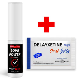Love Power Spray & Delayxetine Oral Jelly set for delaying ejaculation reviews and discounts sex shop