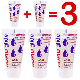 Cupid Glide Anal Bio Vegan Lubricant - 3 pack of 50ml tubes reviews and discounts sex shop
