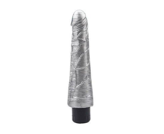 Realistic vibrator Johnny Boner Silver 23cm reviews and discounts sex shop