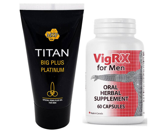 VigRX Pills for Enlargement and Erection 60 capsules + Titan gel for penis enlargement reviews and discounts sex shop