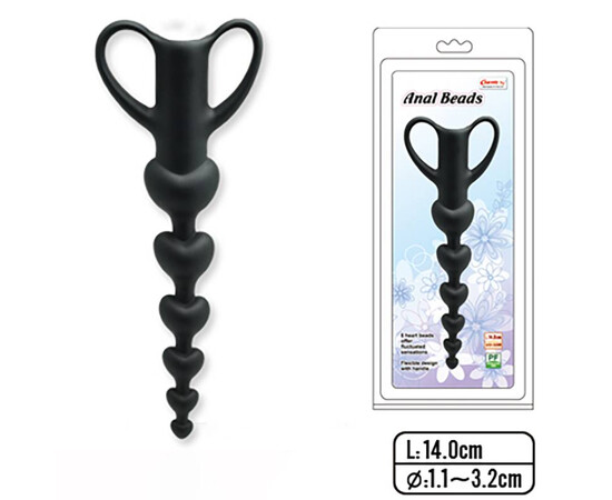 Anal Rosary Heart Black reviews and discounts sex shop