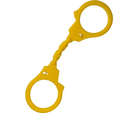 Silicone handcuffs in yellow You Can't Escape ⌀4.8cm reviews and discounts sex shop