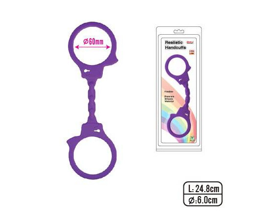 Silicone handcuffs in purple Handcuffs in Purple reviews and discounts sex shop