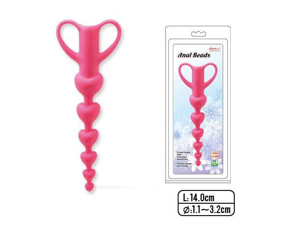Anal Rosary Heart Pink reviews and discounts sex shop