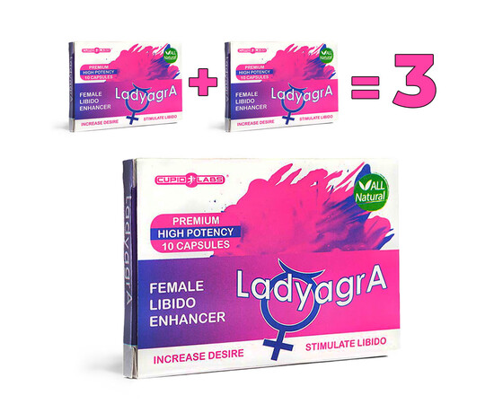 LadyagrA Arousal capsules for women - PROMO 3 packs of 10 capsules for the price of 2. reviews and discounts sex shop