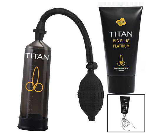 The Titan Kit for Penis Enlargement - Titan Gel + Titan Penis Pump reviews and discounts sex shop
