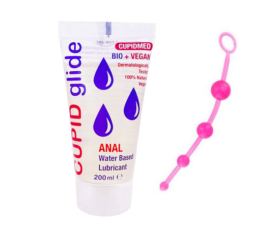 Explore Pleasurable Anal Play with Cupid Glide Anal Bio 200ml and Anal Balls Set reviews and discounts sex shop