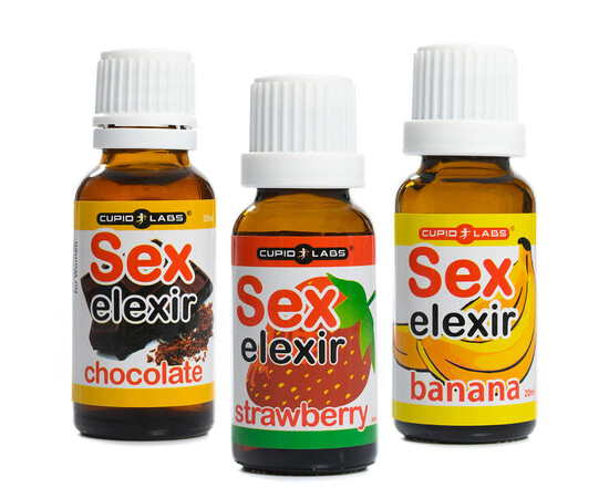 Set of 3 Sex Elexir Oral Drops - Banana, Strawberry, and Chocolate Flavors (20ml Each) reviews and discounts sex shop