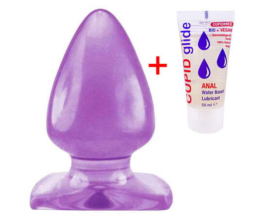 Anal expander Jelly Plug&Play Lux + Anal lubricant Cupid Glide Anal Bio Vegan 50ml reviews and discounts sex shop