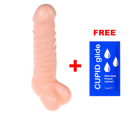 Realistic silicone dildo + gift lubricant reviews and discounts sex shop
