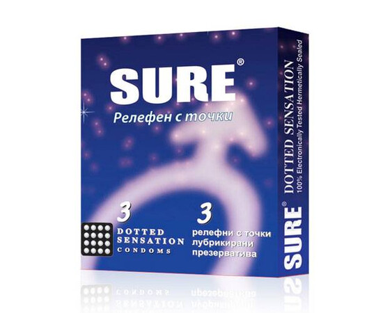 Sure Dotted embossed condoms reviews and discounts sex shop