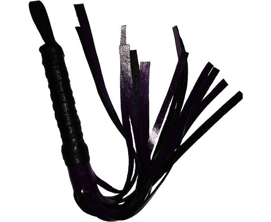 Leather whip in purple color 40cm reviews and discounts sex shop